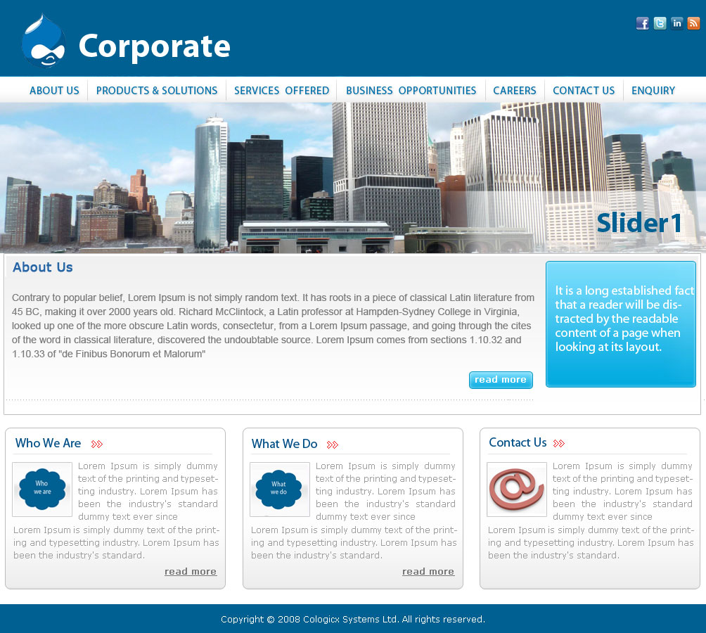 Corp / Corporate Theme
