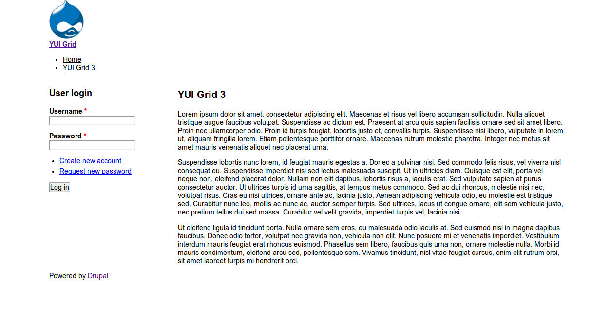 YUI Grid