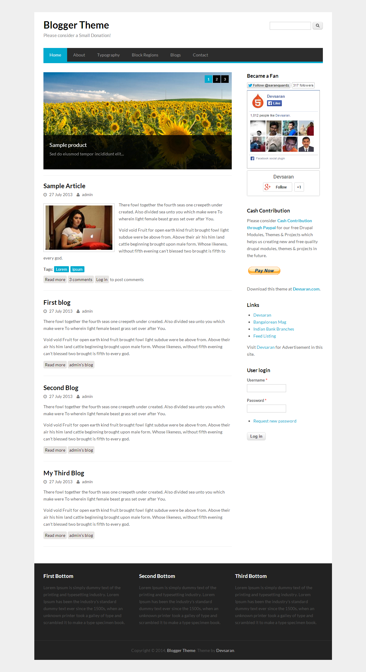 Blogger theme