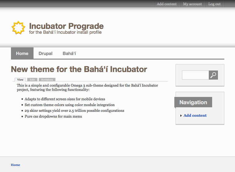 Incubator Prograde
