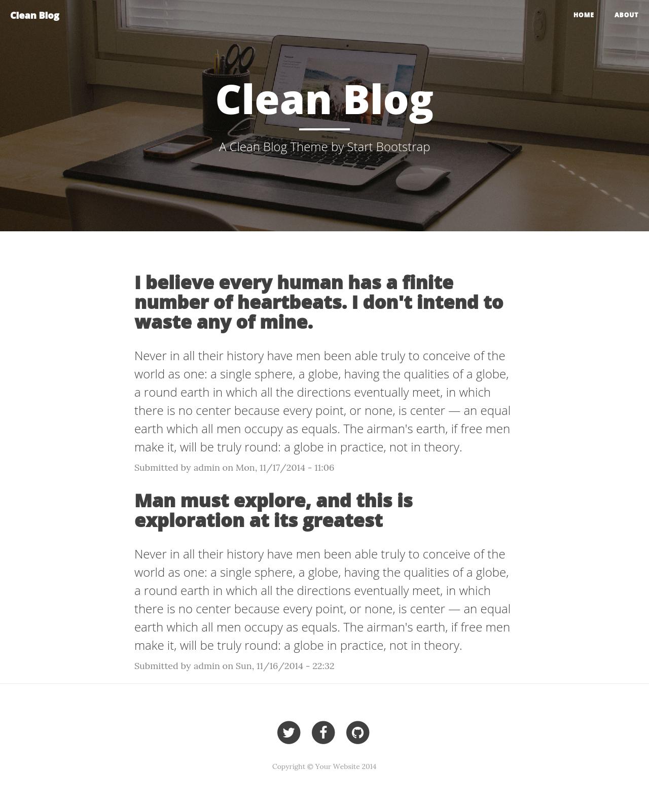 Bootstrap Clean Blog