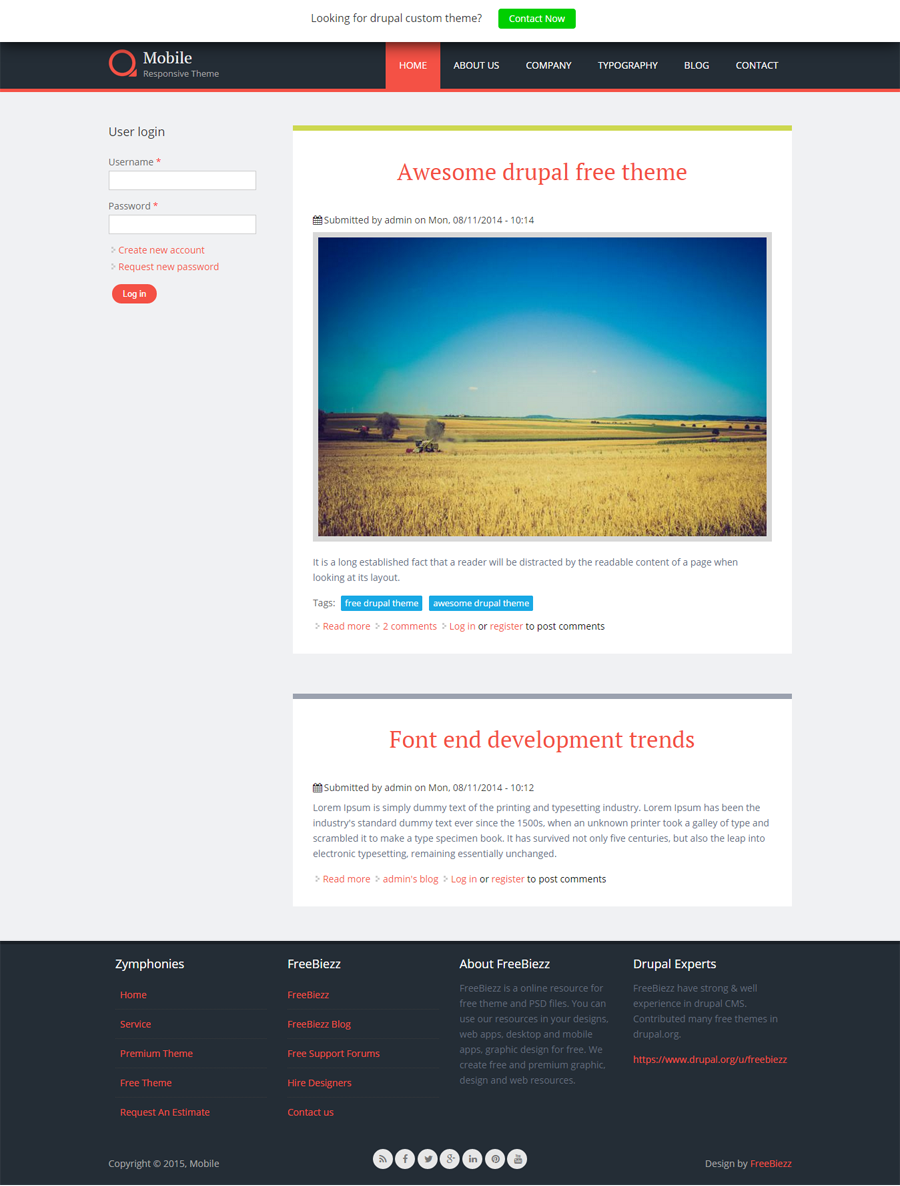 Mobile Responsive Theme