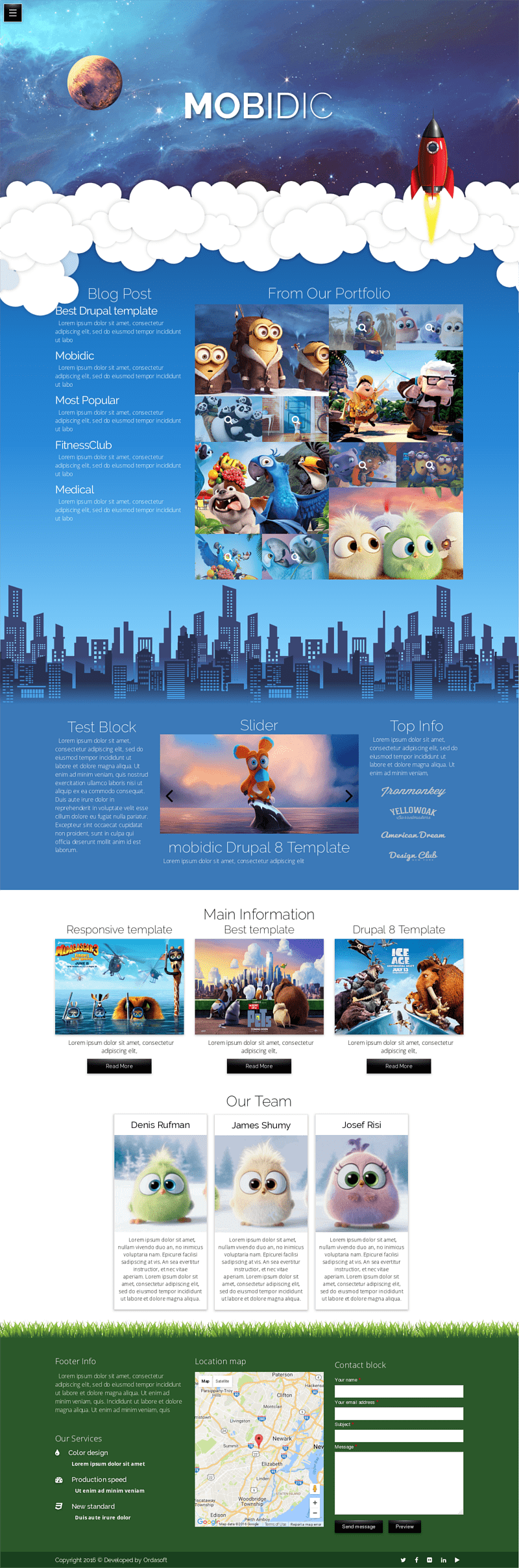 Mobidic - Drupal 9 Portfolio Theme