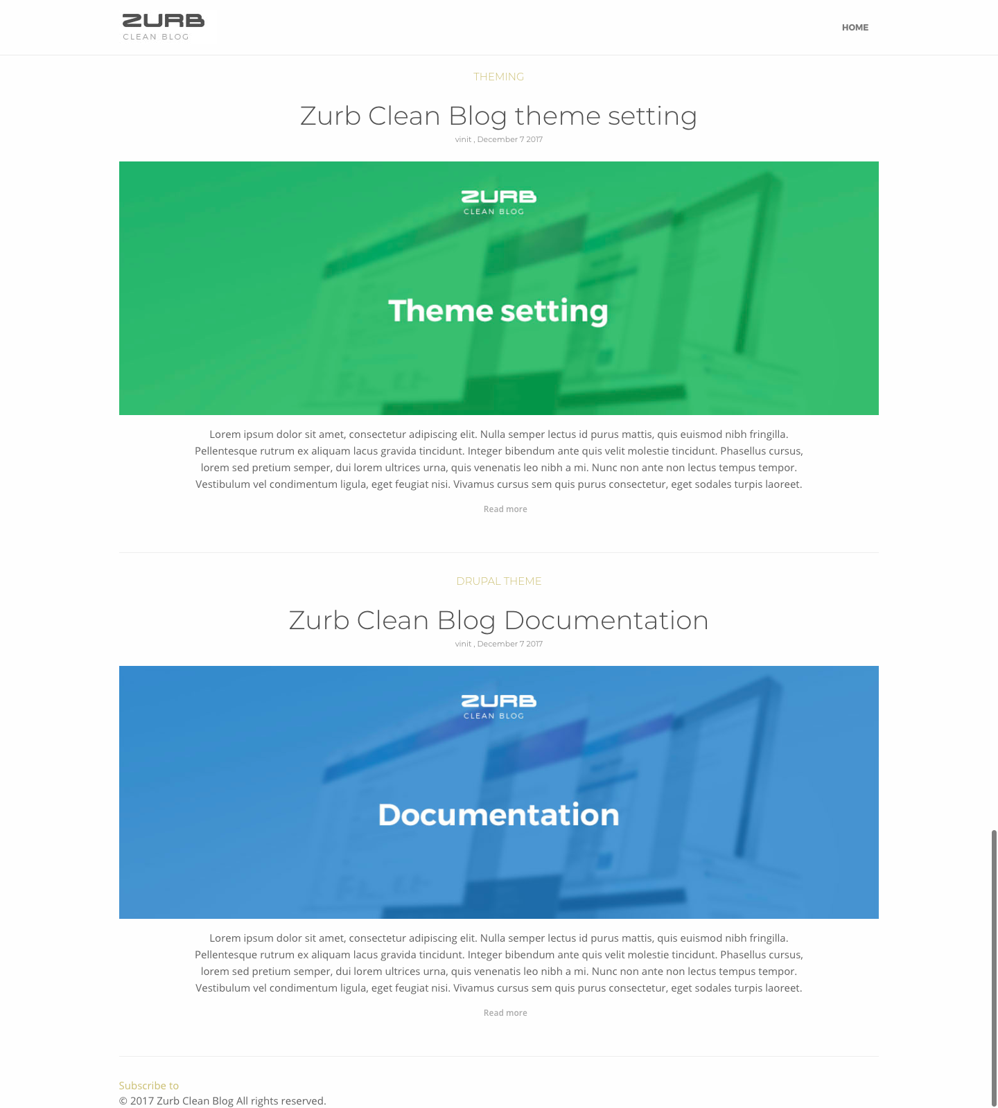 Zurb Clean Blog