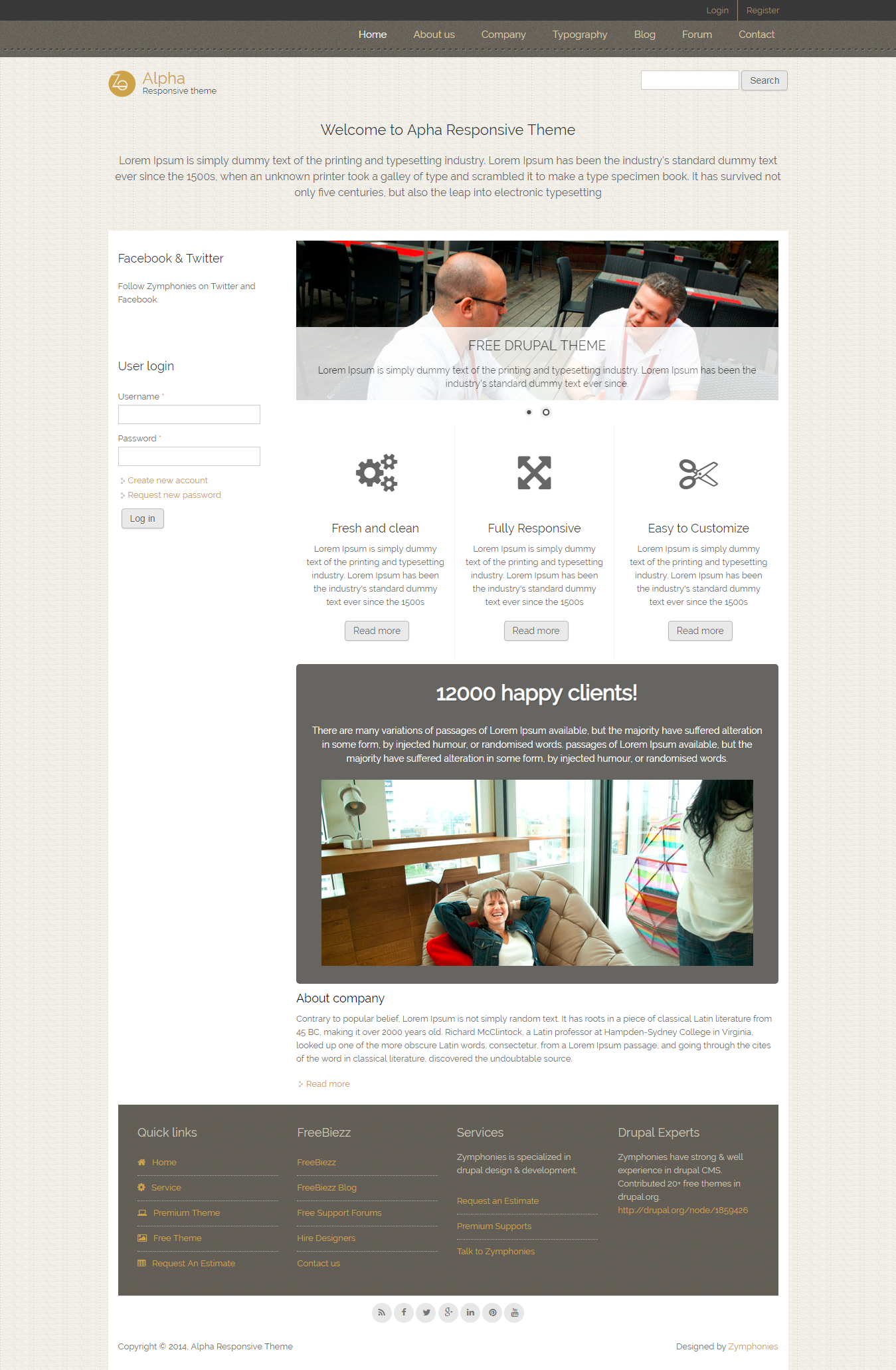 Alpha Responsive Theme