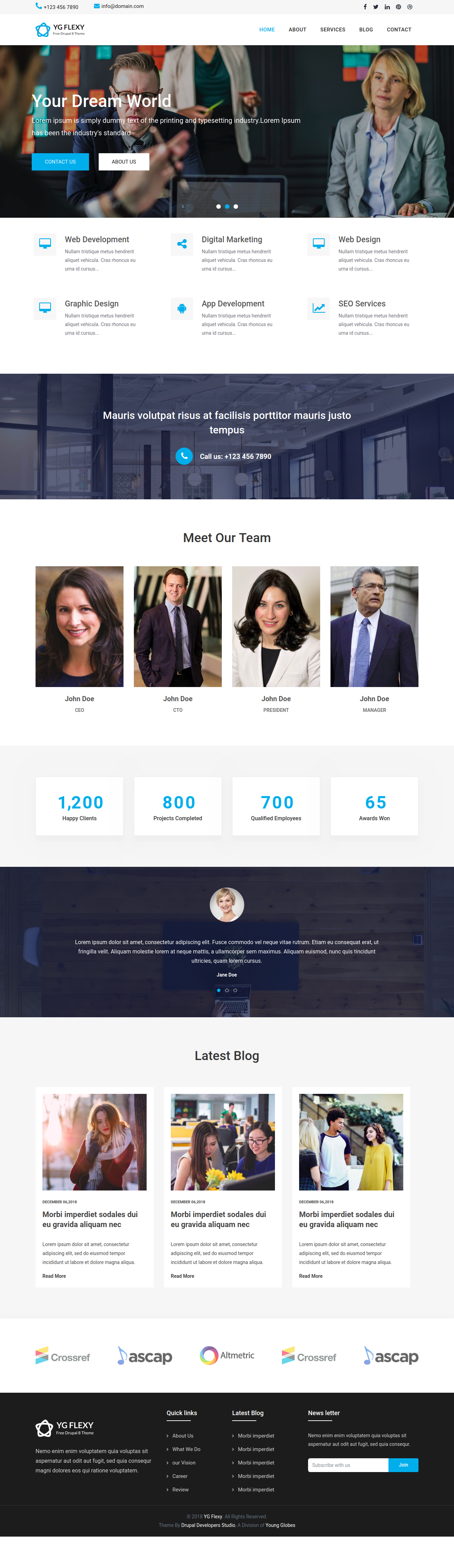 YG Flexy | Bootstrap based Drupal 9 theme